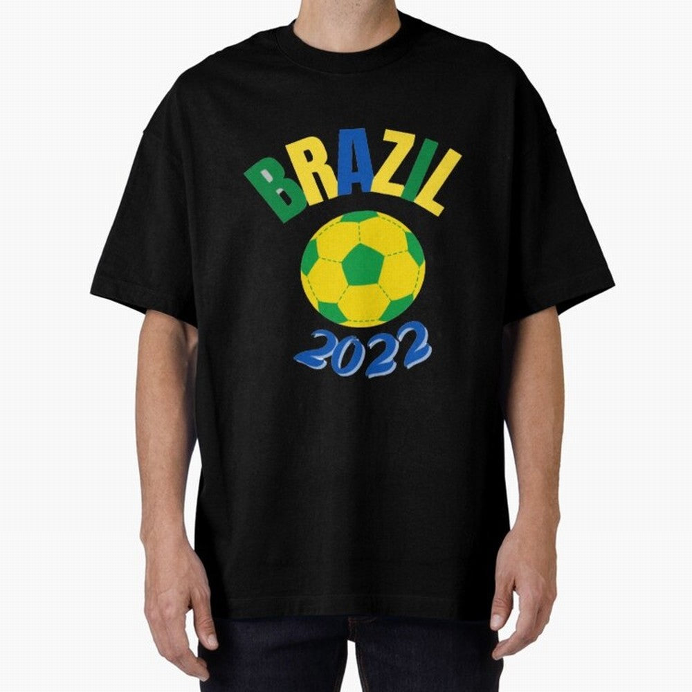 Brazil FIFA world cup 2022 T shirt Oversized T-Shirt Represent Football Lovers during Match Day Hype around FIFA World Cup 2026, Neymar, England, Football History, Final Match Energy, Crowd Noise and Once in a Lifetime Moments; Made for Die Hard
