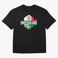 Switzerland WC2026 Oversized T-Shirt Carry National Pride through FIFA World Cup 2026 USA Canada Mexico Capturing Mbappe and Neymar, Spain Energy, Retro Football Energy, Iconic Rivalries, Trophy Chase Drama and Stadium Atmosphere; Made for Die Hard