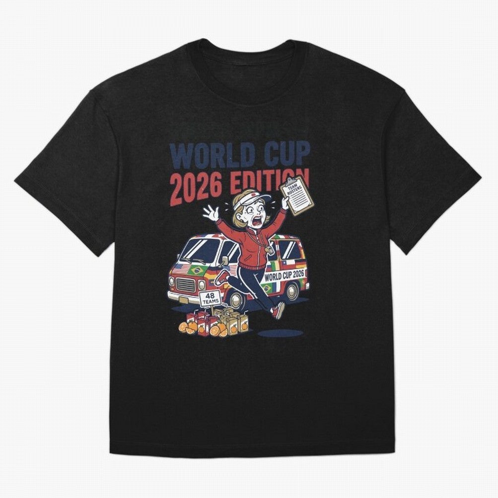 Soccer Mom ¡ª World Cup 2026 Edition V2 Oversized T-Shirt Honor Champions and Dreams in FIFA World Cup 2026 Spirit, Made for Argentina, France and Brazil, Cristiano Ronaldo, Stadium Chants, National Pride, Trophy Dreams and Unforgettable Football