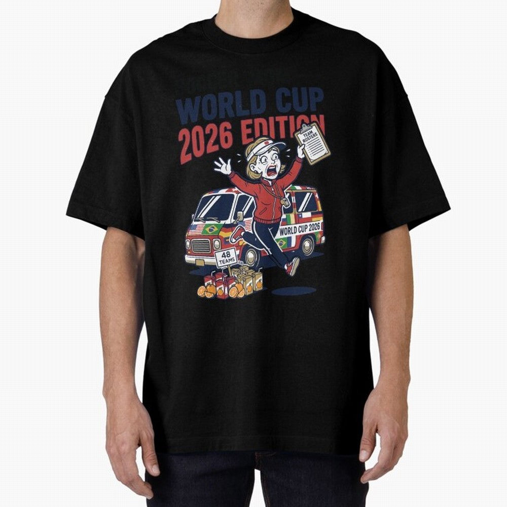 Soccer Mom ¡ª World Cup 2026 Edition V2 Oversized T-Shirt Honor Champions and Dreams in FIFA World Cup 2026 Spirit, Made for Argentina, France and Brazil, Cristiano Ronaldo, Stadium Chants, National Pride, Trophy Dreams and Unforgettable Football