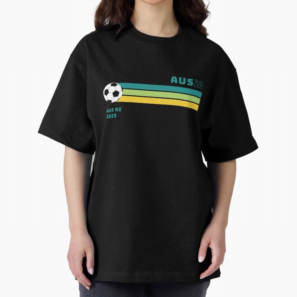 Australian Womens World Cup 2023 Oversized T-Shirt Celebrate National Team Dreams in FIFA World Cup 2026 USA Canada Mexico for Fans of CR7 and Messi and Spain, Bringing Sports Nostalgia, International Competition, Famous Players and Unforgettable