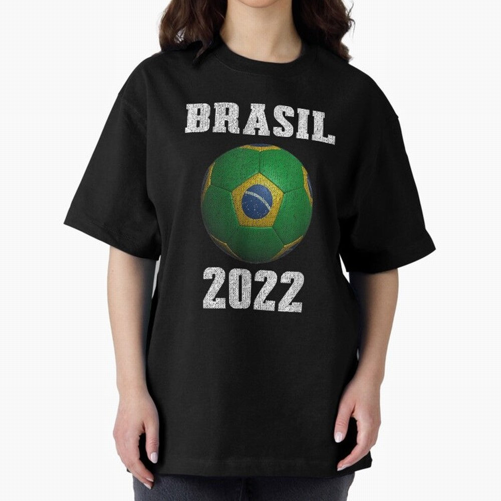 Brasil Flag Soccer Jersey Football Graphic Design T-Shirt Oversized T-Shirt Remember Iconic Moments from FIFA World Cup 2026 Group Stage Driven by Messi, CR7 and Mbappe, Argentina, France and Brazil Energy, Worldwide Fan Energy, Dramatic Goals,