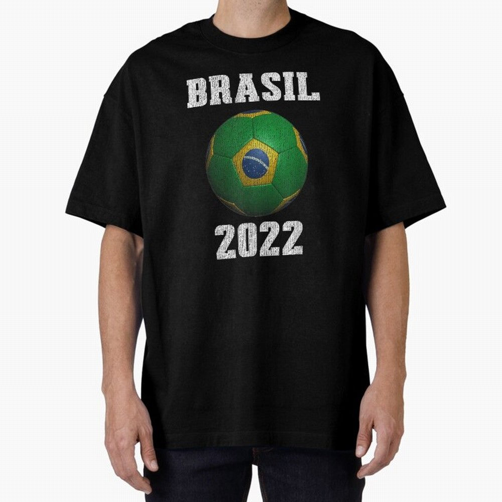 Brasil Flag Soccer Jersey Football Graphic Design T-Shirt Oversized T-Shirt Remember Iconic Moments from FIFA World Cup 2026 Group Stage Driven by Messi, CR7 and Mbappe, Argentina, France and Brazil Energy, Worldwide Fan Energy, Dramatic Goals,