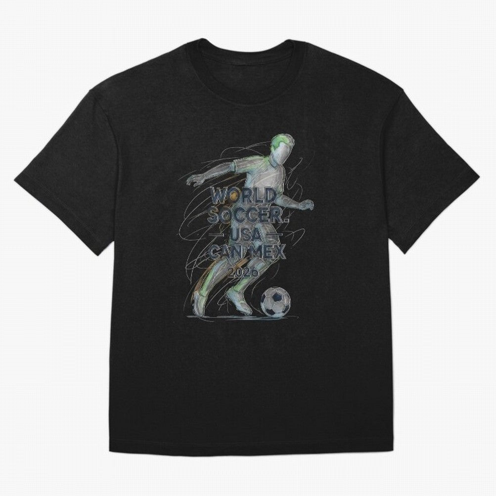 Triumphant Kick 2026 Oversized T-Shirt Show Love for Legendary Goals in Match Day Hype around FIFA World Cup 2026, Mbappe, England, Sports Nostalgia, International Competition, Famous Players and Unforgettable Victories; Perfect for People Who Love