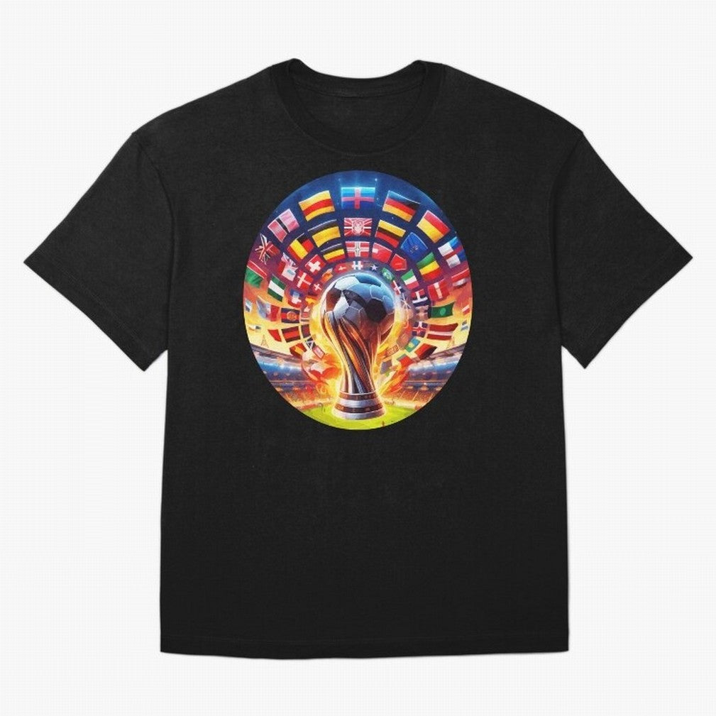 Global Football Fever (The Road to Victory) Oversized T-Shirt Make Every Kick Count in FIFA World Cup 2026 Group Stage Spirit, Featuring France, Neymar, Stadium Memories, Football Loyalty, International Chants and Championship Tradition; Ideal for