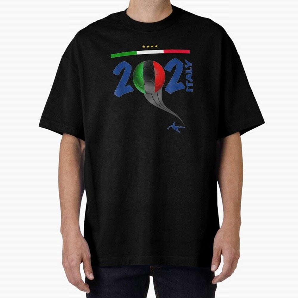 Italy Football - Italian Soccer National Team Oversized T-Shirt Celebrate Football Dreams Across FIFA World Cup 2026 Group Stage Connected to CR7, Portugal, Spain and Germany Energy, Global Supporter Spirit, Legendary Goals, National Colors and