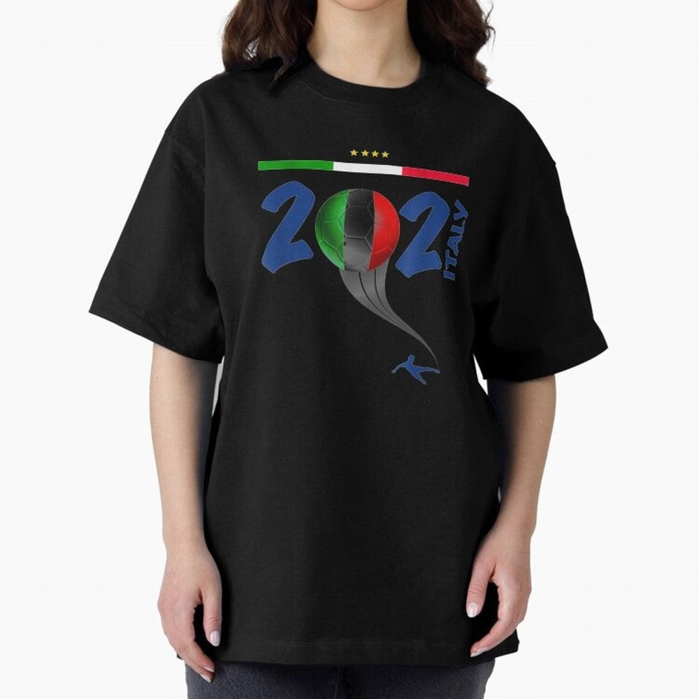 Italy Football - Italian Soccer National Team Oversized T-Shirt Celebrate Football Dreams Across FIFA World Cup 2026 Group Stage Connected to CR7, Portugal, Spain and Germany Energy, Global Supporter Spirit, Legendary Goals, National Colors and