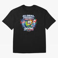 Global Football Unites 2026 USA Canada Mexico Oversized T-Shirt Capture Stadium Memories from FIFA World Cup 2026 Featuring Mbappe, Germany Energy, Stadium Chants, National Pride, Trophy Dreams and Unforgettable Football Memories; Perfect for