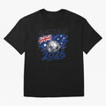 Australia Soccer 2026: Grunge Flag & Football Pride Oversized T-Shirt Show Up for the Glory of Global Football Passion for FIFA World Cup 2026 USA Canada Mexico, Celebrating CR7, Portugal, Spain and Germany, Stadium Memories, Football Loyalty,