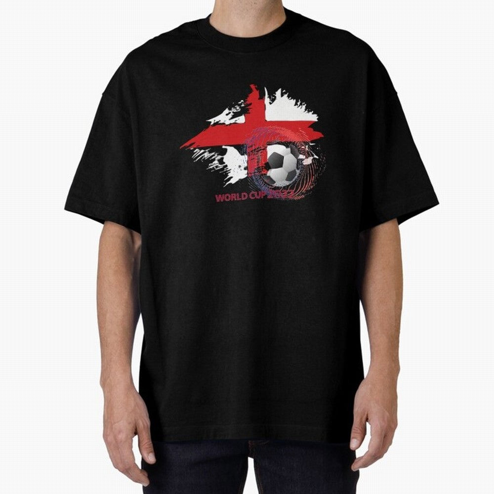 England World Cup 2022 Oversized T-Shirt Treasure Global Football Passion for FIFA World Cup 2026, Highlighting Mbappe and Neymar, Brazil, Champion Mindset, Group Stage Buzz, Knockout Tension and Passionate Fan Culture; Built for Supporters Chasing