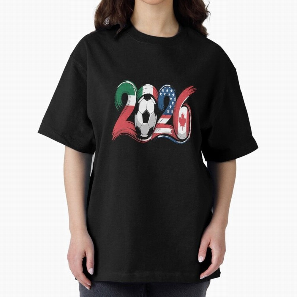 2026 Soccer Play Game Year Players Oversized T-Shirt Celebrate the Magic of FIFA World Cup 2026 Group Stage with Messi, Portugal Energy, Retro Football Energy, Iconic Rivalries, Trophy Chase Drama and Stadium Atmosphere; Made for Die Hard
