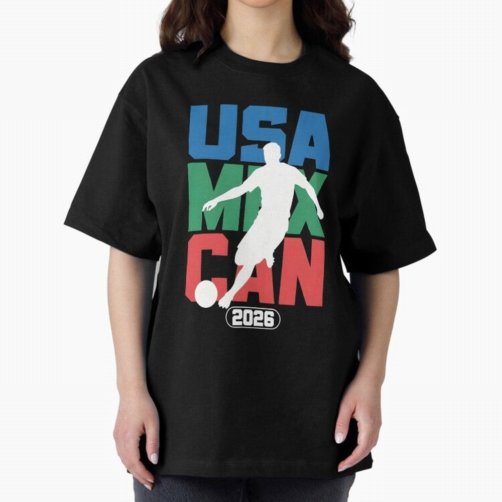 2026 World Cup USA, CAN, MEX Oversized T-Shirt Carry National Pride through FIFA World Cup 2026 Highlighting Messi, Argentina and Brazil Energy, Game Day Rituals, Football Legends, Country Pride and the Road to the Final; Ideal for Passionate Fans