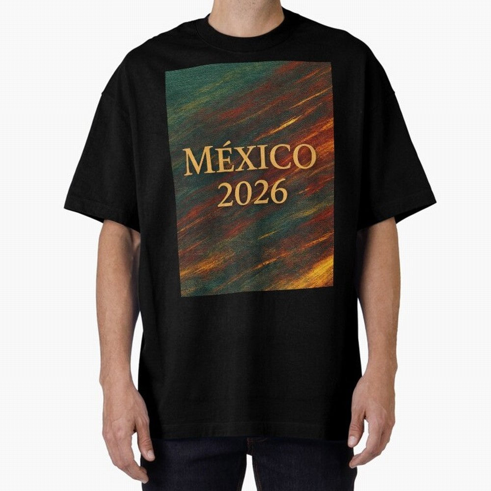 Mexico 2026 Arc of Color - Elegant and Luxury Design for Soccer Fans Oversized T-Shirt Bring International Match Energy to FIFA World Cup 2026 Group Stage for Fans of Neymar and Netherlands, Bringing Championship Spirit, Famous Goals, Roaring