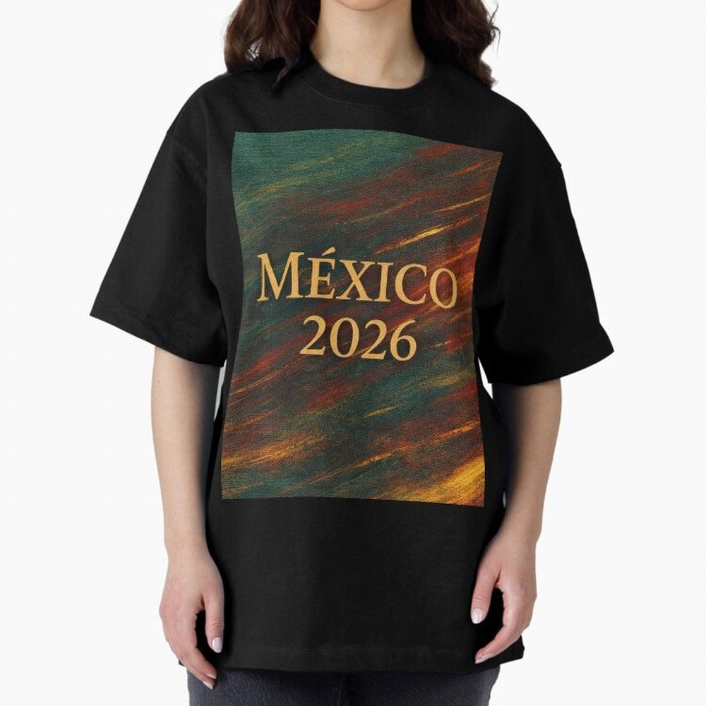 Mexico 2026 Arc of Color - Elegant and Luxury Design for Soccer Fans Oversized T-Shirt Bring International Match Energy to FIFA World Cup 2026 Group Stage for Fans of Neymar and Netherlands, Bringing Championship Spirit, Famous Goals, Roaring