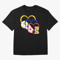 Football 2026 Hearts Colombia Sports Design Oversized T-Shirt Show Passion for the Stars of FIFA World Cup 2026 Spirit, Connected to England and Germany, CR7 and Messi, Fan Favorite Moments, National Team Passion, Big Match Drama and Soccer
