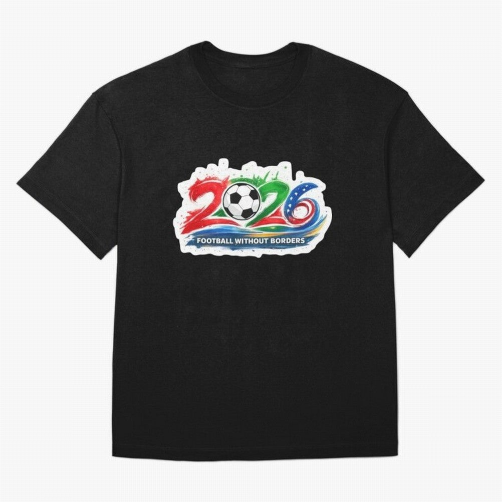 Football Without Borders 2026 Artistic Logo Oversized T-Shirt Remember Iconic Moments from the FIFA World Cup 2026 Group Stage Journey through Cristiano Ronaldo, Haaland and CR7 Highlights, Brazil Pride, Classic Soccer Heritage, Championship