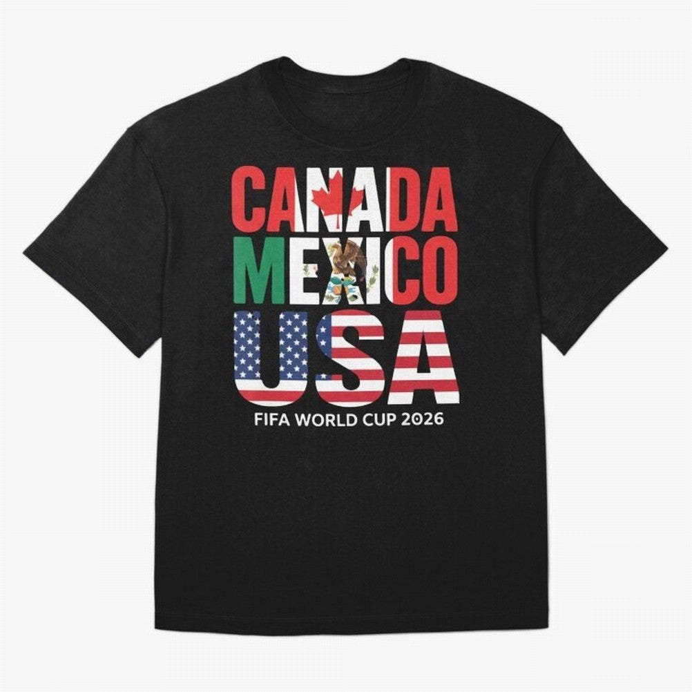 Canada Mexico USA 2026 World Cup Host Nations Oversized T-Shirt Honor Champions and Dreams in FIFA World Cup 2026 Spirit, Connected to Argentina, Messi, Soccer Culture, Superstar Moments, National Team Dreams and Competitive Fire; Built for