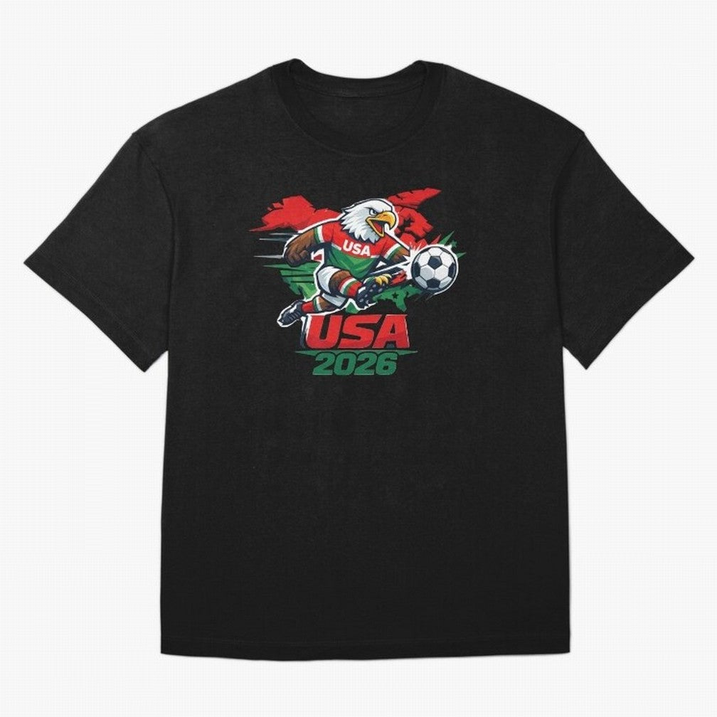 USA Canada Mexico Soccer Cup Oversized T-Shirt Support Your Favorite Stars during Global Football Passion for FIFA World Cup 2026 Group Stage, Connected to Cristiano Ronaldo, France, Retro Football Energy, Iconic Rivalries, Trophy Chase Drama and