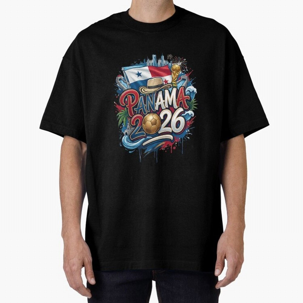 Panama World Cup 2026 Football Legacy Oversized T-Shirt Bring Trophy Dreams to the FIFA World Cup 2026 Journey through Neymar Highlights, Brazil Pride, Classic Soccer Heritage, Championship Pressure, Fan Loyalty and International Pride; Great for