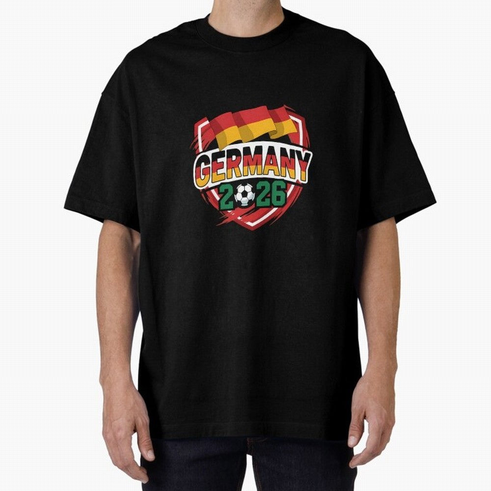Germany World Cup 2026 Germany Football Oversized T-Shirt Celebrate Classic Football Spirit in FIFA World Cup 2026 Filled with CR7 and Messi, England, France and Netherlands Energy, Worldwide Fan Energy, Dramatic Goals, Stadium Lights and