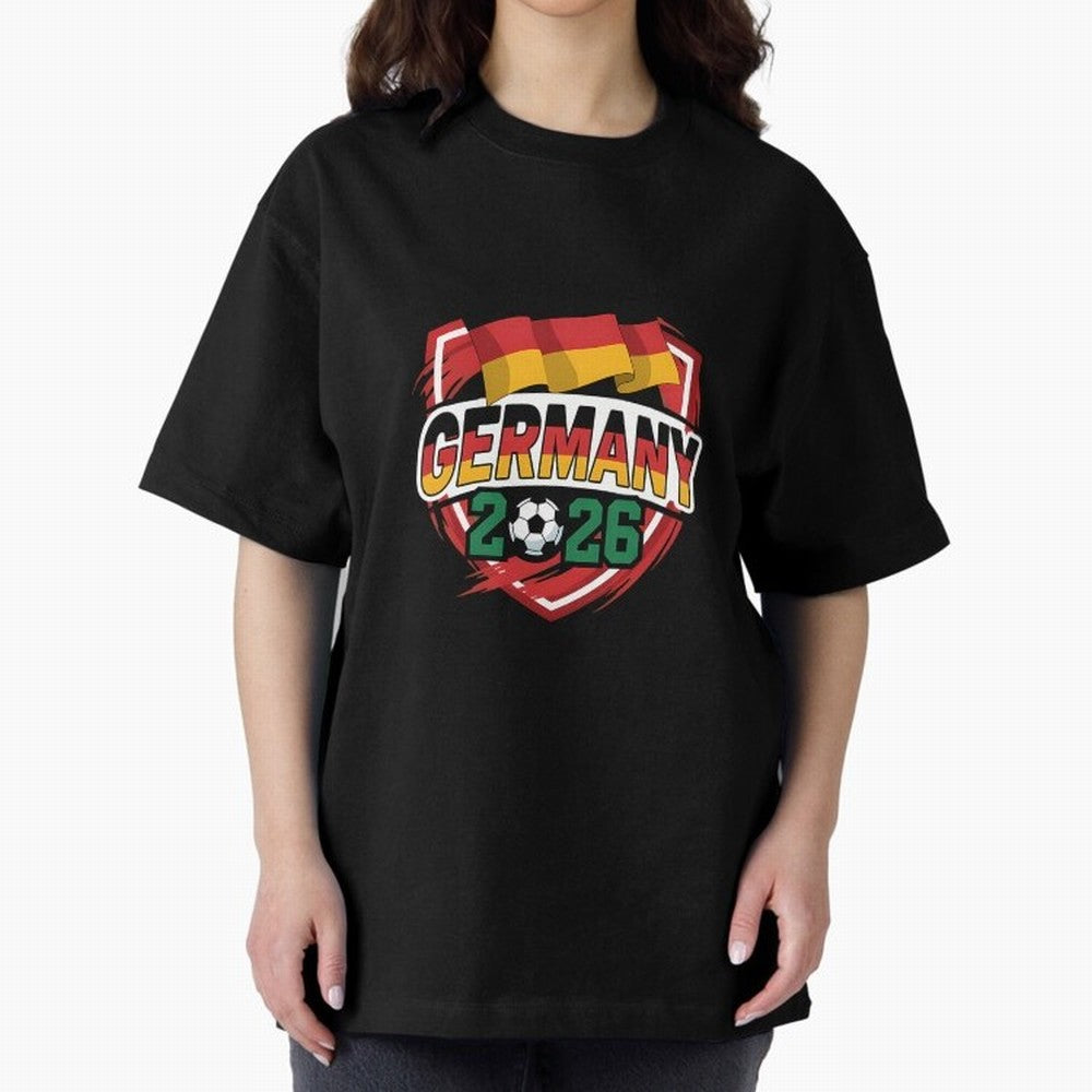 Germany World Cup 2026 Germany Football Oversized T-Shirt Celebrate Classic Football Spirit in FIFA World Cup 2026 Filled with CR7 and Messi, England, France and Netherlands Energy, Worldwide Fan Energy, Dramatic Goals, Stadium Lights and