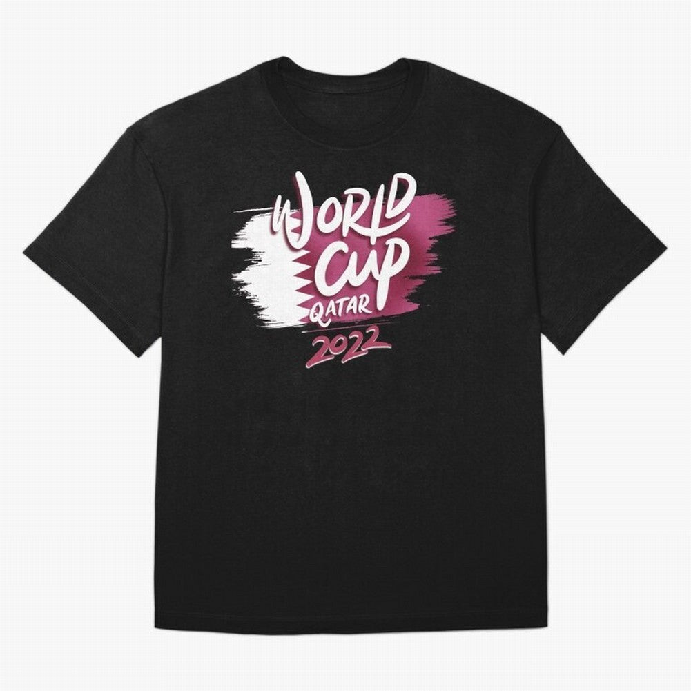 Qatar 2022 Oversized T-Shirt Bring International Match Energy to FIFA World Cup 2026 Group Stage Inspired by Messi, Brazil Energy, Championship Spirit, Famous Goals, Roaring Crowds and International Football Unity; Great for Watch Parties, Sports