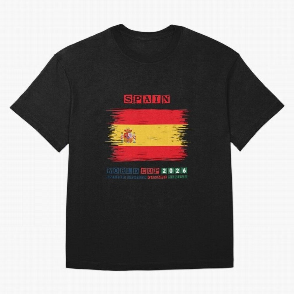 SPAIN WORLD CUP 2026 Oversized T-Shirt Keep the Match Day Mood of FIFA World Cup 2026 USA Canada Mexico for Fans of Neymar and France, Bringing Worldwide Fan Energy, Dramatic Goals, Stadium Lights and Championship Celebrations; Created for Match
