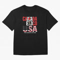 United 2026 World Cup - Canada, Mexico, USA Flags T-Shirt_83138002 Oversized T-Shirt Celebrate the Biggest Stage of Match Day Hype around FIFA World Cup 2026 Group Stage, Messi and Cristiano Ronaldo, Spain, Championship Spirit, Famous Goals,