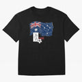 Australia 2026 Soccer Pride - Boxing Kangaroo & Dynamic Waving Flag. Oversized T-Shirt Celebrate Rivalries and Pride in FIFA World Cup 2026 USA Canada Mexico Connected to Mbappe and Neymar, Spain Energy, Stadium Chants, National Pride, Trophy