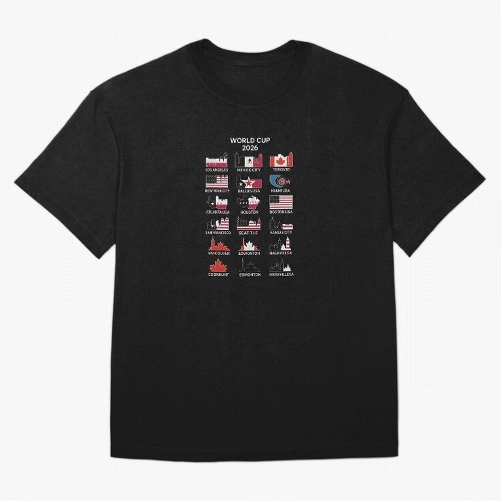 World Cup 2026 Host Cities T-Shirt_84292126 Oversized T-Shirt Feel FIFA World Cup 2026 USA Canada Mexico Inspired by Neymar, Netherlands Energy, Football Passion, Legendary Performances, Festival Vibes and Supporter Community; Great for Supporters