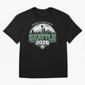 World Soccer Tournament Cup 2026 Seattle Oversized T-Shirt Carry FIFA World Cup 2026 Group Stage Capturing Mbappe and Neymar, France and Portugal Energy, Retro Football Energy, Iconic Rivalries, Trophy Chase Drama and Stadium Atmosphere; Perfect