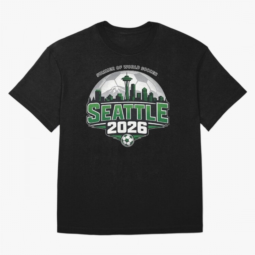 World Soccer Tournament Cup 2026 Seattle Oversized T-Shirt Carry FIFA World Cup 2026 Group Stage Capturing Mbappe and Neymar, France and Portugal Energy, Retro Football Energy, Iconic Rivalries, Trophy Chase Drama and Stadium Atmosphere; Perfect