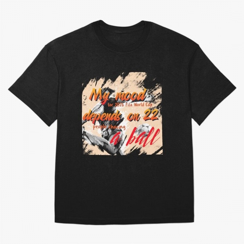 2026 World Cup T-shirt Oversized T-Shirt Showcase Global Football Passion for FIFA World Cup 2026 USA Canada Mexico, with Messi, CR7 and Mbappe, Spain and Netherlands, Vintage Soccer Flavor, Modern Football Stars, National Flags and Final Night