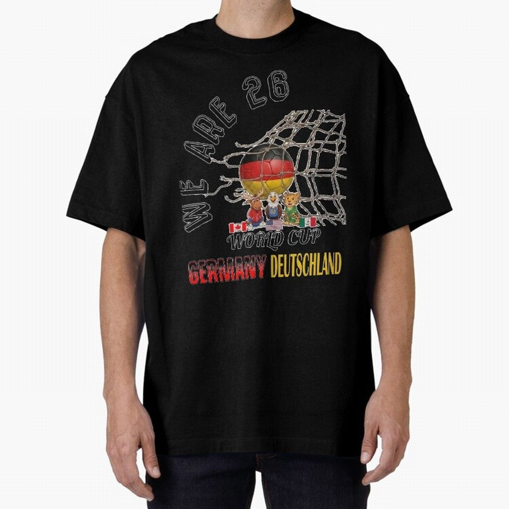 World cup 26 - Germany Oversized T-Shirt Make Game Day About FIFA World Cup 2026 with Cristiano Ronaldo, Argentina, France and Brazil Energy, Supporter Pride, Iconic Celebrations, Legendary Names and Global Match Day Energy; Great for Watch