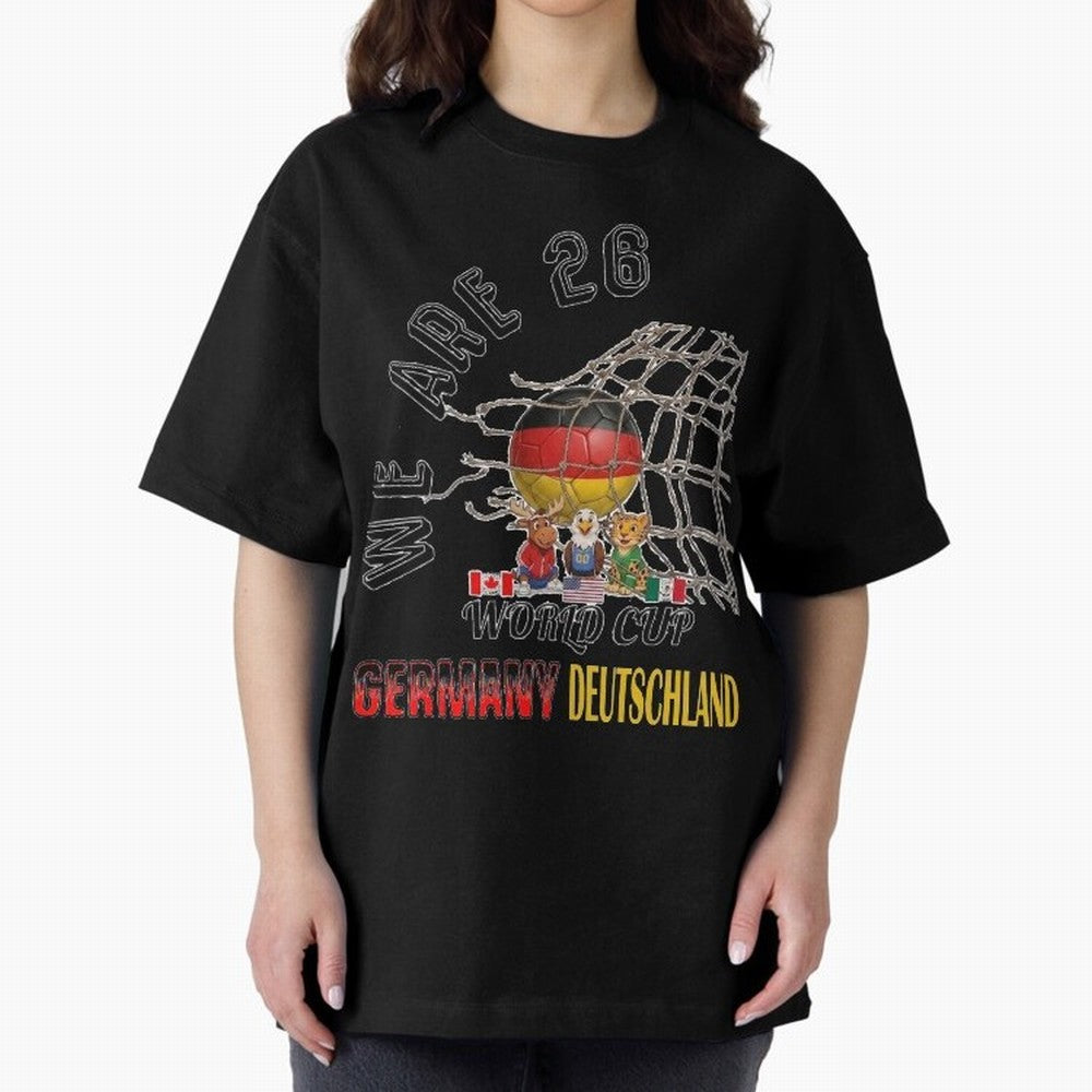 World cup 26 - Germany Oversized T-Shirt Make Game Day About FIFA World Cup 2026 with Cristiano Ronaldo, Argentina, France and Brazil Energy, Supporter Pride, Iconic Celebrations, Legendary Names and Global Match Day Energy; Great for Watch