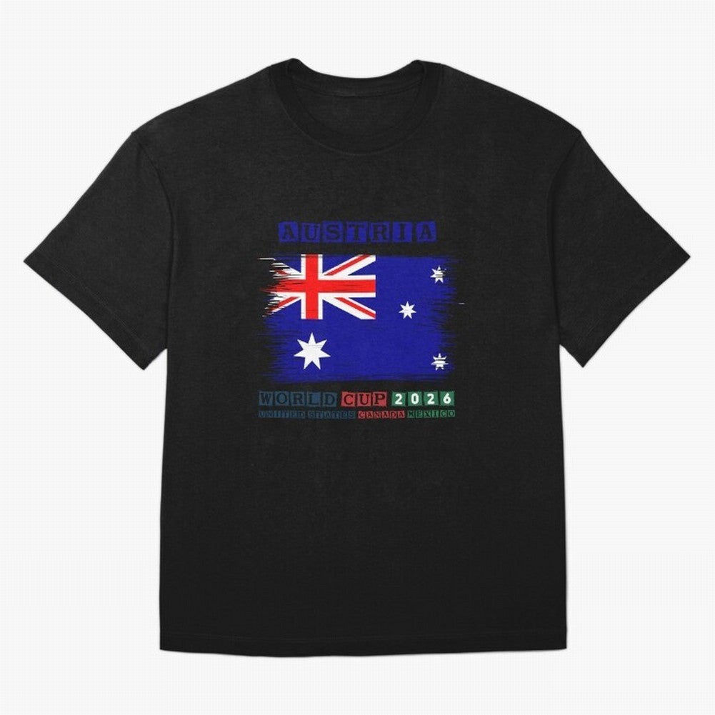 AUSTRIA WORLD CUP 2026 Oversized T-Shirt Follow Every Goal of Global Football Passion for FIFA World Cup 2026 USA Canada Mexico, Inspired by Neymar, Haaland and Cristiano Ronaldo, England, Worldwide Fan Energy, Dramatic Goals, Stadium Lights and