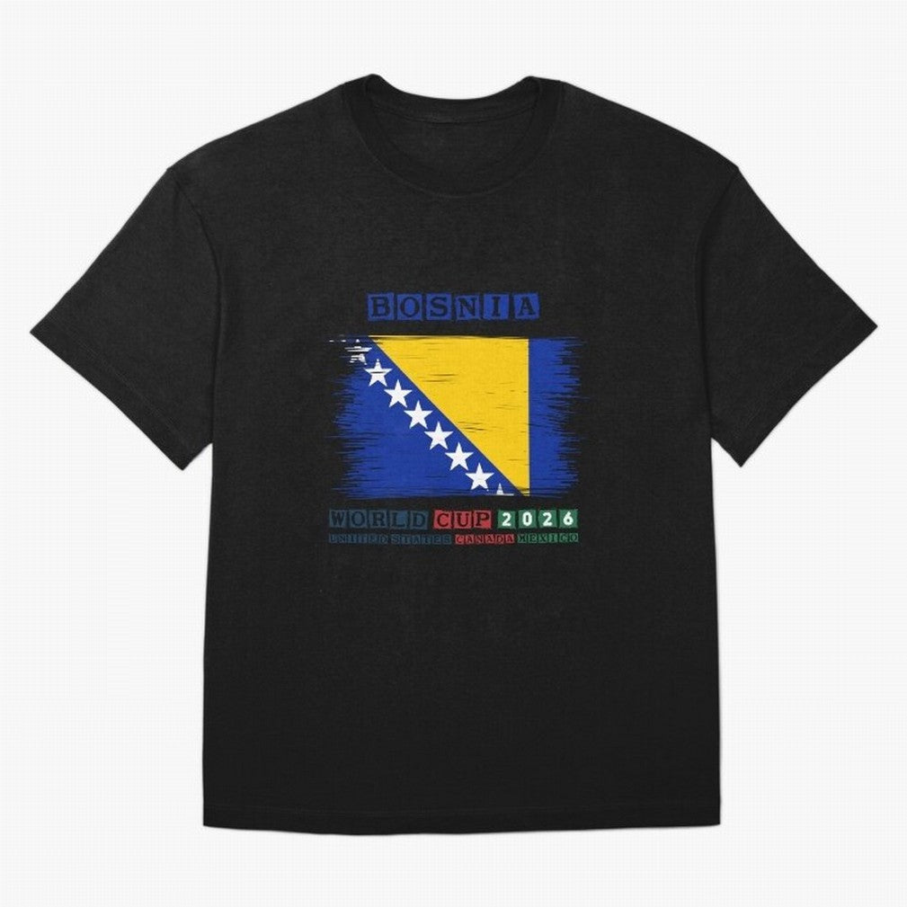 BOSNIA WORLD CUP 2026 Oversized T-Shirt Represent Football Lovers during FIFA World Cup 2026 Built around Messi, Germany Energy, Tournament Hype, Historic Matchups, Family Viewing Parties and Global Sports Pride; Ideal for Football Dads, Football