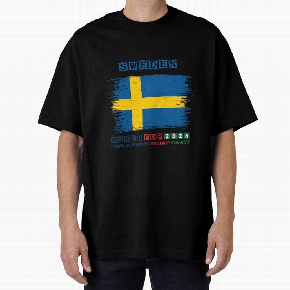 SWEDEN WORLD CUP 2026 Oversized T-Shirt Follow the Final Road of Match Day Hype around FIFA World Cup 2026, Cristiano Ronaldo, Haaland and CR7, Netherlands, Sports Nostalgia, International Competition, Famous Players and Unforgettable Victories;