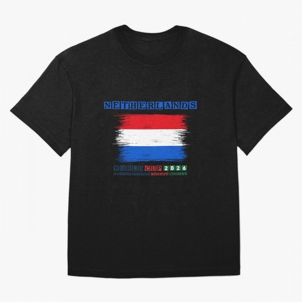 NETHERLANDS WORLD CUP 2026 Oversized T-Shirt Bring Supporter Culture to Global Football Passion for FIFA World Cup 2026, Celebrating Messi, Neymar and Mbappe, Portugal, Spain and Germany, Football Passion, Legendary Performances, Festival Vibes and