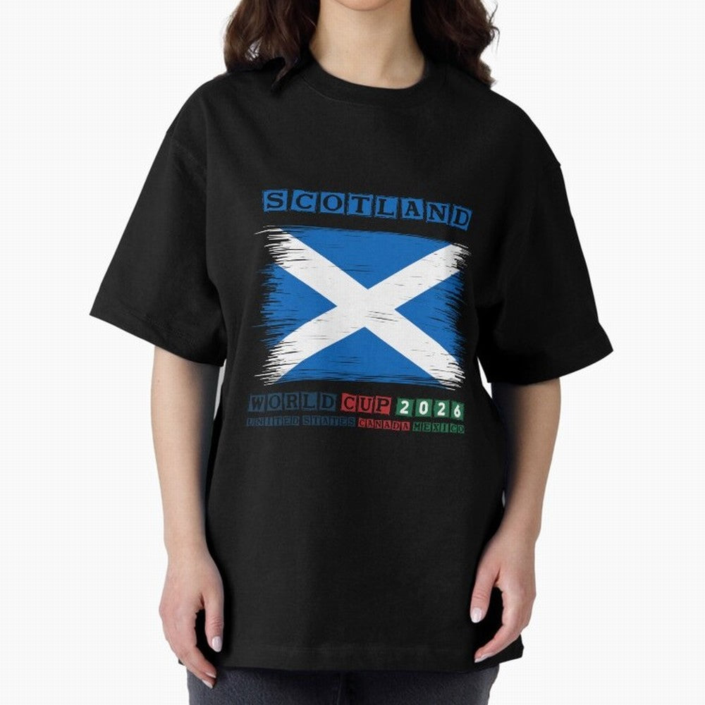 SCOTLAND WORLD CUP 2026 Oversized T-Shirt Celebrate the Biggest Stage of the FIFA World Cup 2026 Group Stage Journey through Neymar, Haaland and Cristiano Ronaldo Highlights, England Pride, Match Day Excitement, Supporter Culture, Golden Goals and