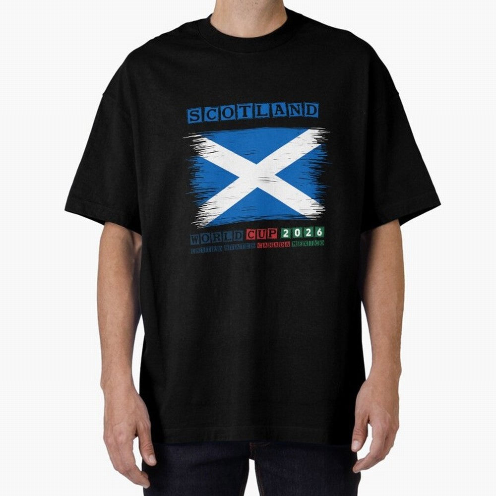 SCOTLAND WORLD CUP 2026 Oversized T-Shirt Celebrate the Biggest Stage of the FIFA World Cup 2026 Group Stage Journey through Neymar, Haaland and Cristiano Ronaldo Highlights, England Pride, Match Day Excitement, Supporter Culture, Golden Goals and