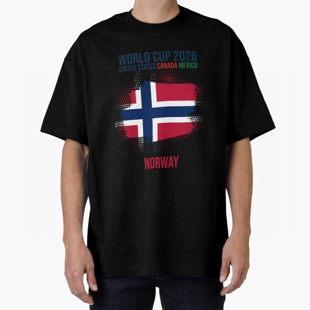 NORWAY WORLD CUP 2026 Oversized T-Shirt Make Every Match About FIFA World Cup 2026 USA Canada Mexico for Fans of Neymar and Argentina, France and Brazil, Bringing Game Day Rituals, Football Legends, Country Pride and the Road to the Final; Great