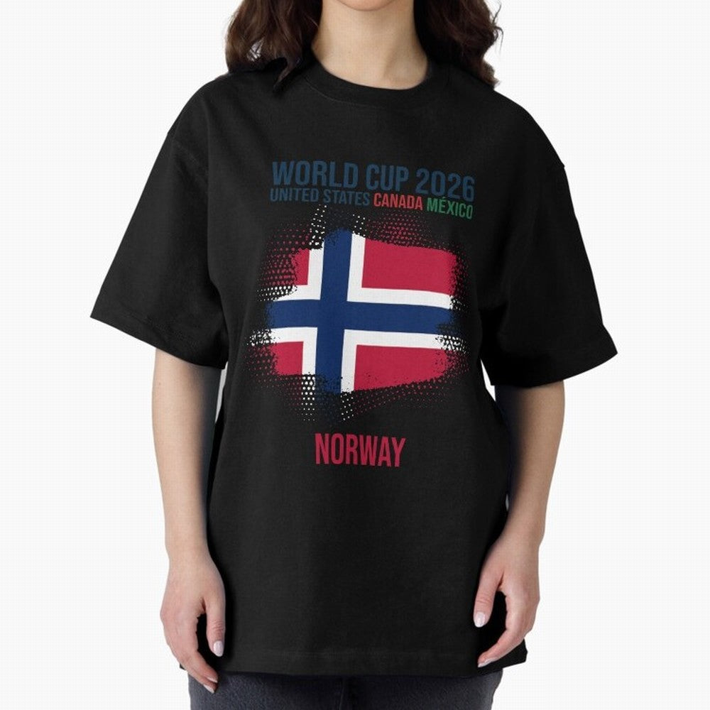 NORWAY WORLD CUP 2026 Oversized T-Shirt Make Every Match About FIFA World Cup 2026 USA Canada Mexico for Fans of Neymar and Argentina, France and Brazil, Bringing Game Day Rituals, Football Legends, Country Pride and the Road to the Final; Great