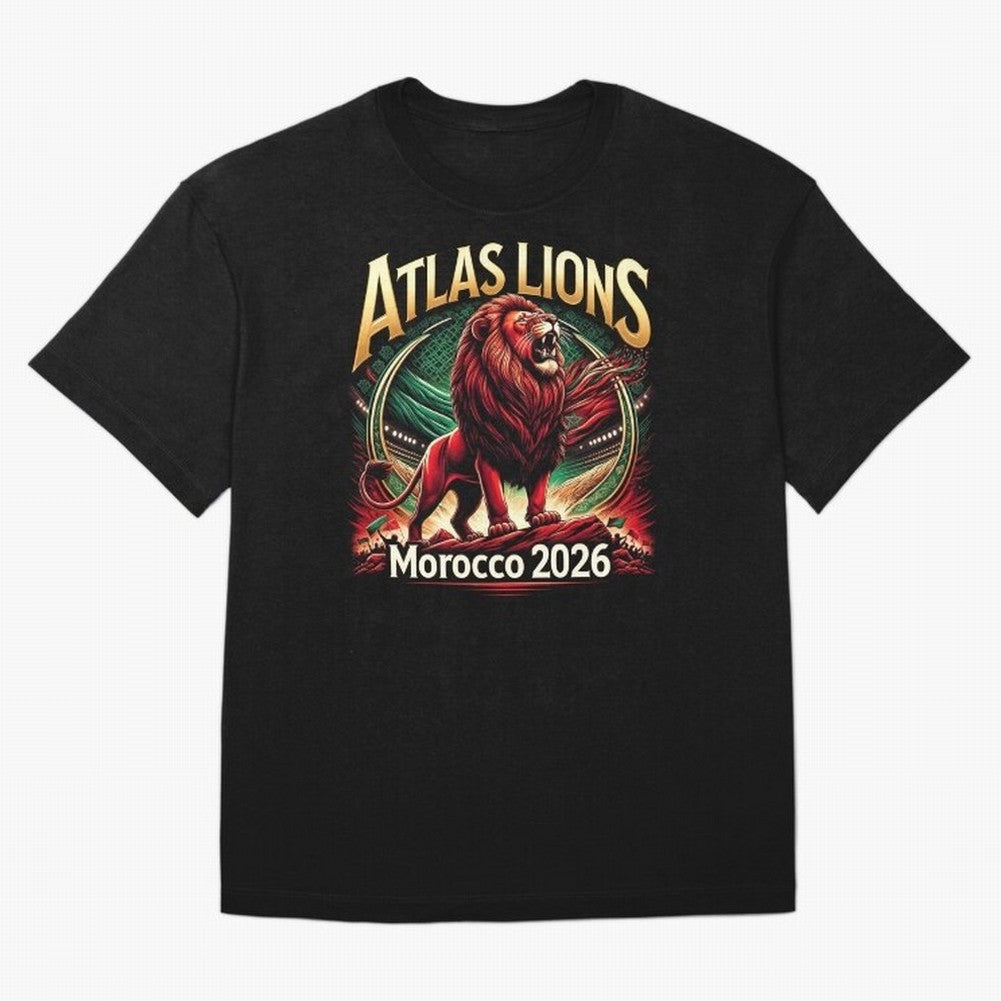 Morocco Football - World Cup 2026 Oversized T-Shirt Celebrate Rivalries and Pride in FIFA World Cup 2026 Group Stage Driven by Cristiano Ronaldo, Haaland and CR7, Brazil, Portugal and Argentina Energy, Global Supporter Spirit, Legendary Goals,