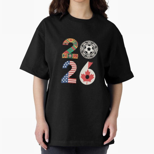 2026 Football Countries Design ¨C USA, Canada & Mexico Inspired Art Oversized T-Shirt Carry the Dream of FIFA World Cup 2026 Spirit, Capturing Spain, Messi, Sports Nostalgia, International Competition, Famous Players and Unforgettable Victories;