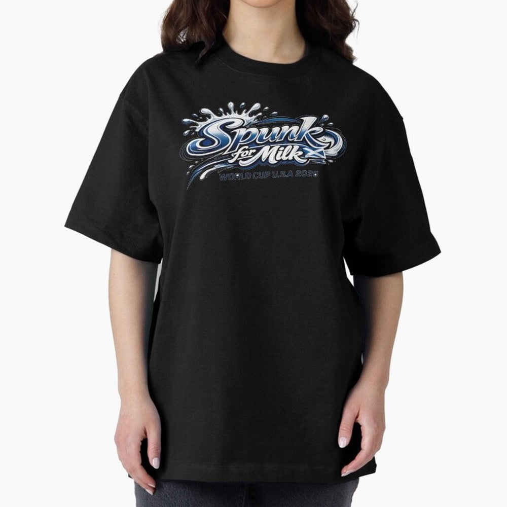Spunk for Milk Oversized T-Shirt Carry National Pride through the FIFA World Cup 2026 Journey through Messi and Cristiano Ronaldo Highlights, Argentina Pride, Vintage Soccer Flavor, Modern Football Stars, National Flags and Final Night Emotion;