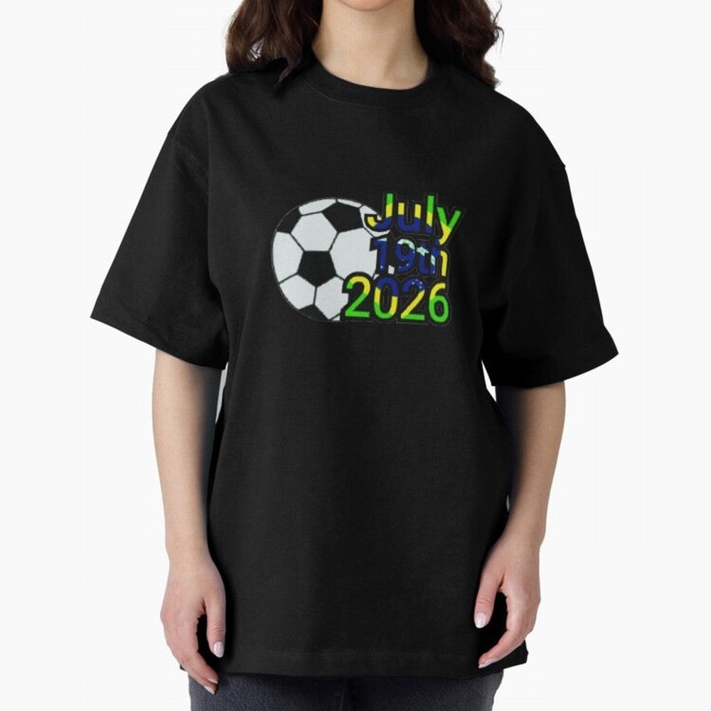 USA 2026- Brazil Oversized T-Shirt Celebrate Football Dreams Across FIFA World Cup 2026 Group Stage for Fans of Cristiano Ronaldo and England, Bringing Football History, Final Match Energy, Crowd Noise and Once in a Lifetime Moments; Great for