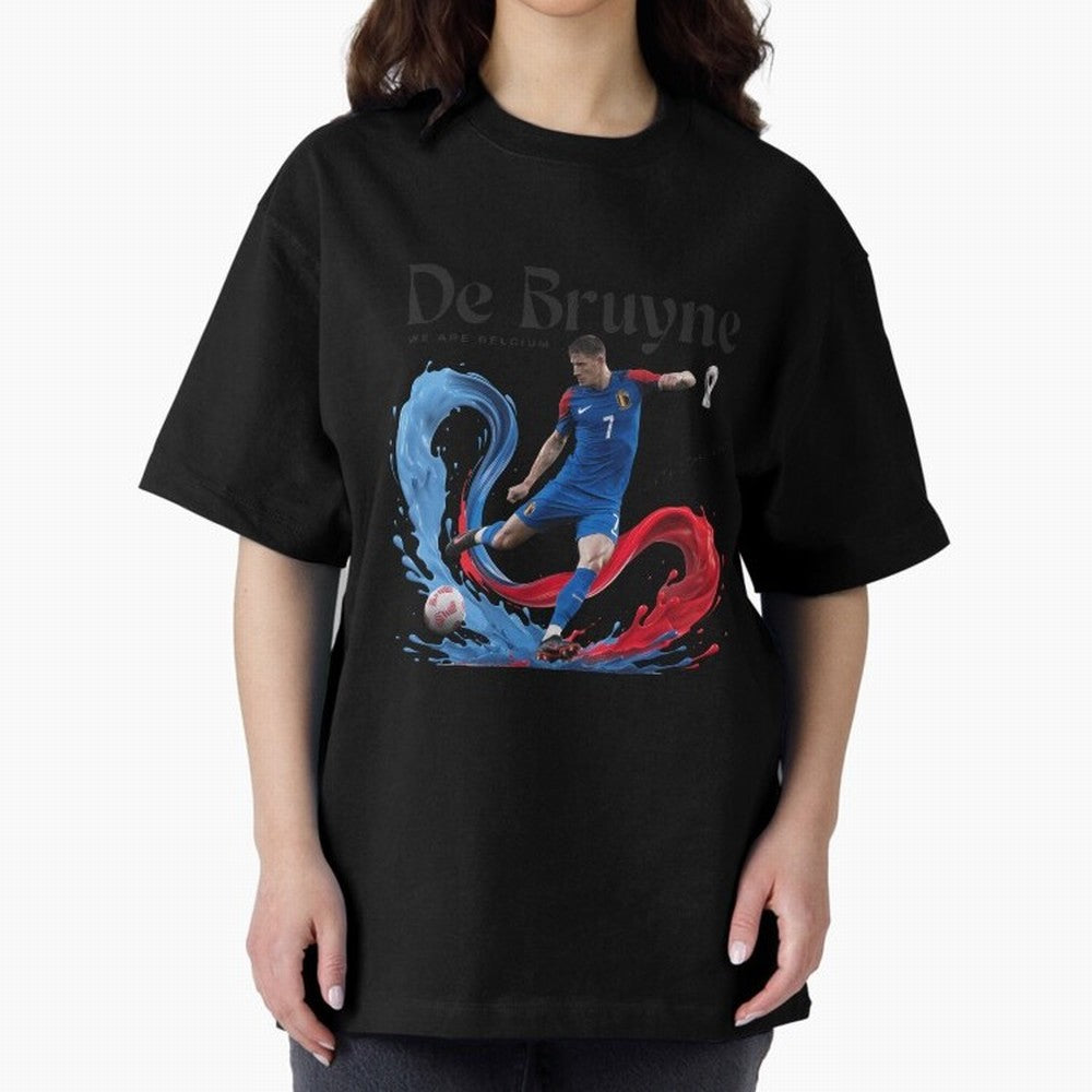 De Bruyne - We are Belgium Oversized T-Shirt Experience FIFA World Cup 2026 for Fans of Haaland and Brazil, Portugal and Argentina, Bringing Fan Favorite Moments, National Team Passion, Big Match Drama and Soccer History; Ideal for Fans Who Follow