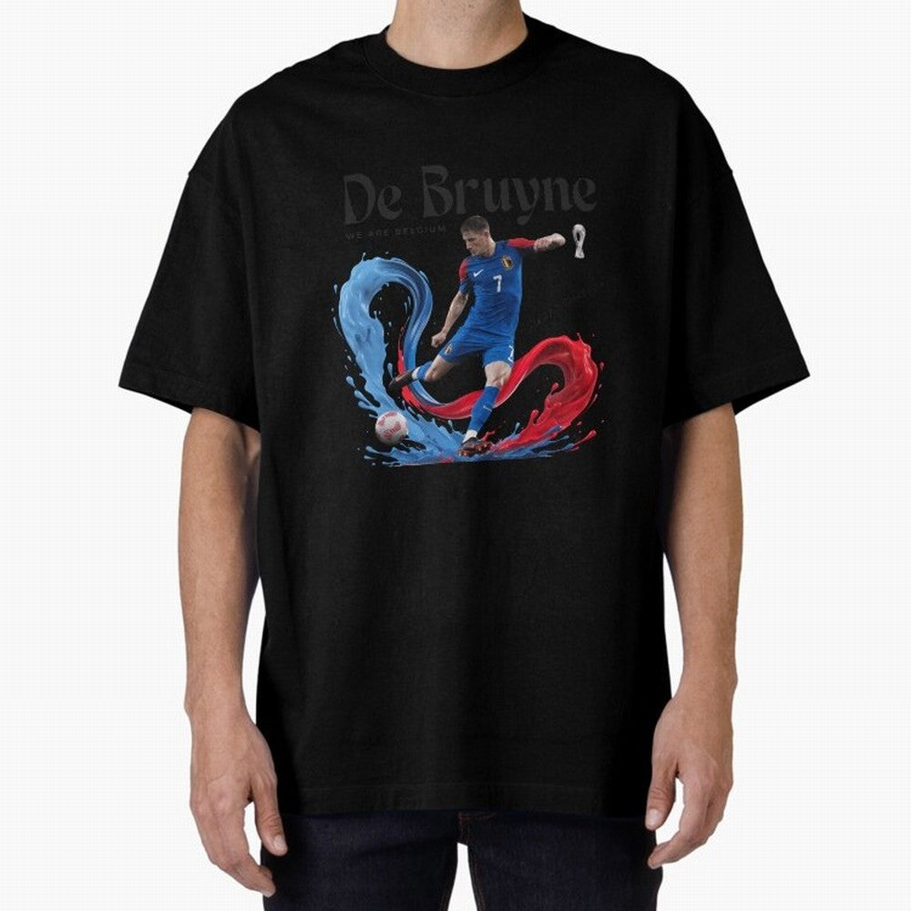 De Bruyne - We are Belgium Oversized T-Shirt Experience FIFA World Cup 2026 for Fans of Haaland and Brazil, Portugal and Argentina, Bringing Fan Favorite Moments, National Team Passion, Big Match Drama and Soccer History; Ideal for Fans Who Follow