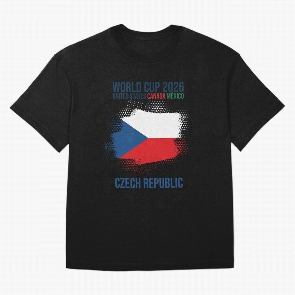 Czech Republic WORLD CUP 2026 Oversized T-Shirt Share the Excitement of Global Football Passion for FIFA World Cup 2026, Filled with Messi, CR7 and Mbappe, Spain and Netherlands, Supporter Pride, Iconic Celebrations, Legendary Names and Global